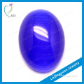 Good quality oval shape blue synthetic beads for jewelry making